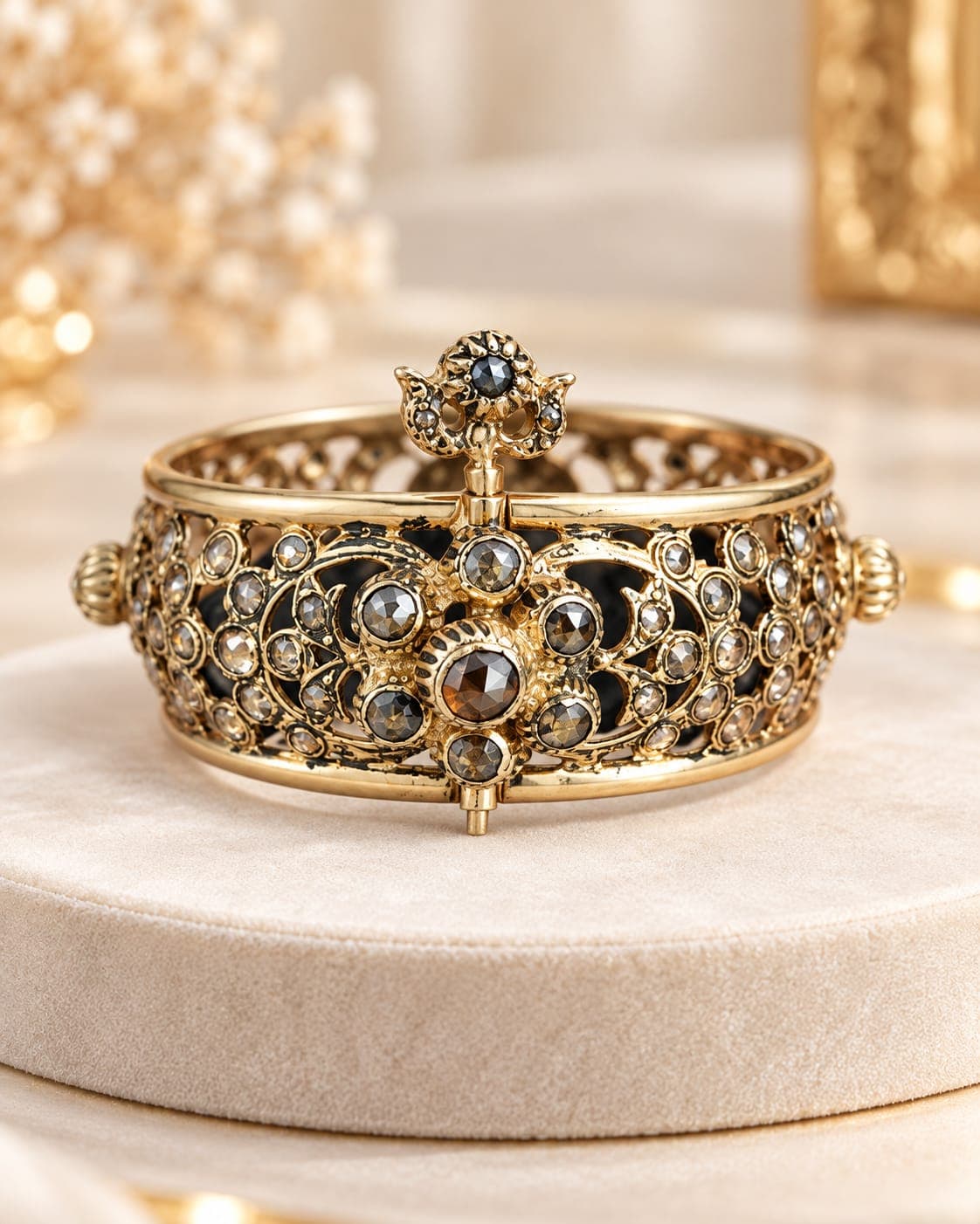 Rosette cuff with sparkling details