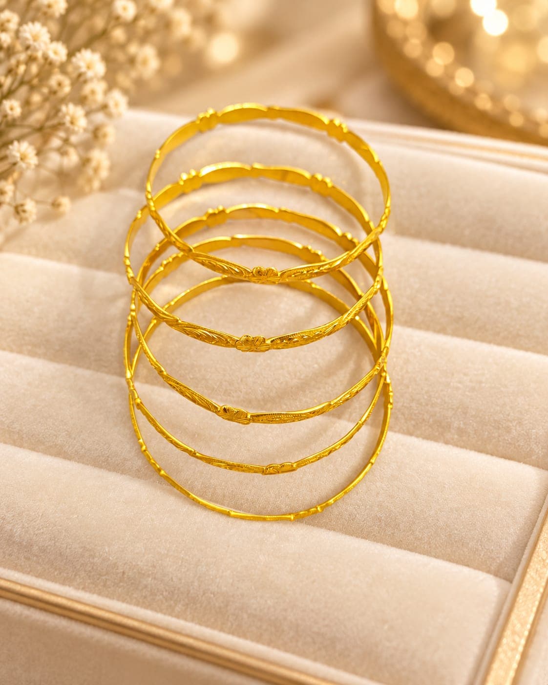 Bamboo-style slender bangle