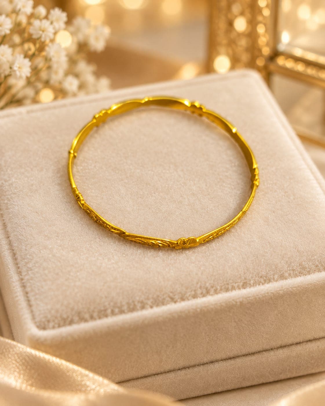 Bamboo-style slender bangle